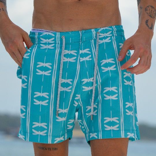 Men's Bora Bora Tailored Swim Shorts - Dragonfly