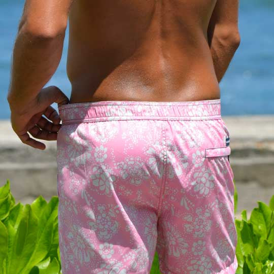 Men's Bora Bora Tailored Swim Shorts - Floral