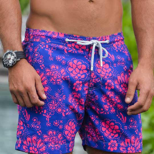 Men's Bora Bora Tailored Swim Shorts - Floral