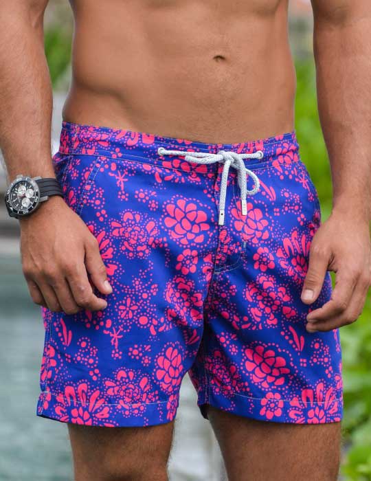 Men's Bora Bora Tailored Swim Shorts - Floral