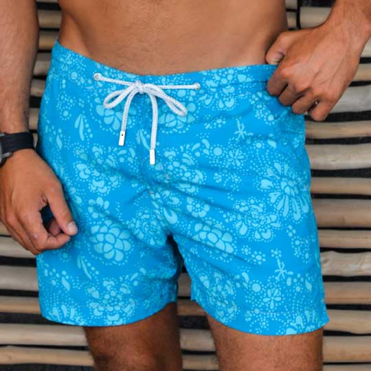 Men's Bora Bora Tailored Swim Shorts - Floral