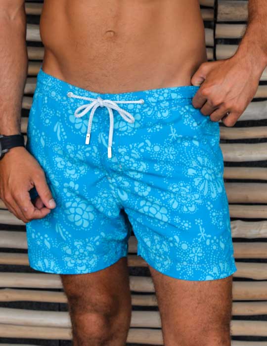 Men's Bora Bora Tailored Swim Shorts - Floral