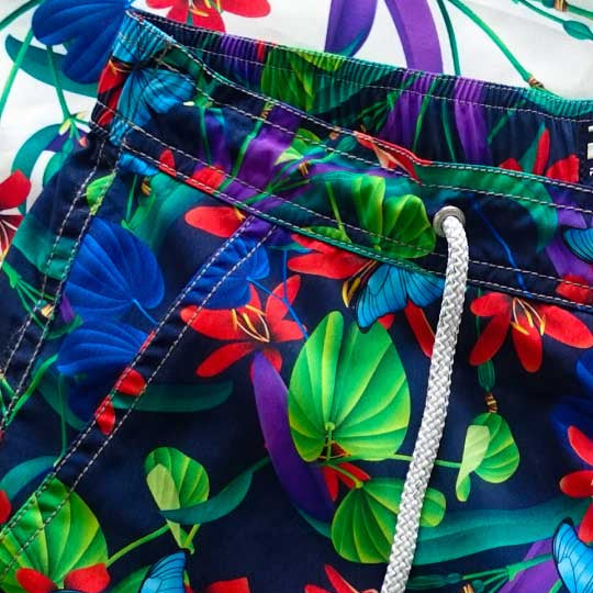 Men's Bora Bora Tailored Swim Shorts - Mystical Blossom