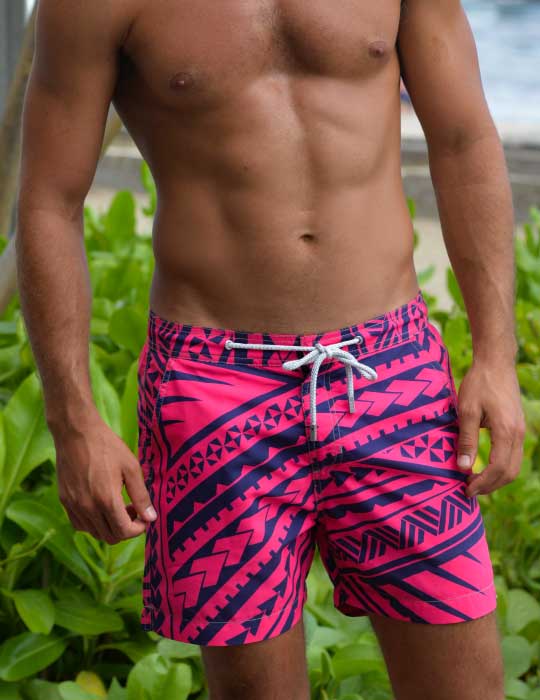 Men's Bora Bora Tailored Swim Shorts - Poly Tattoo