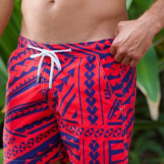 Men's Bora Bora Tailored Swim Shorts - Poly Tattoo