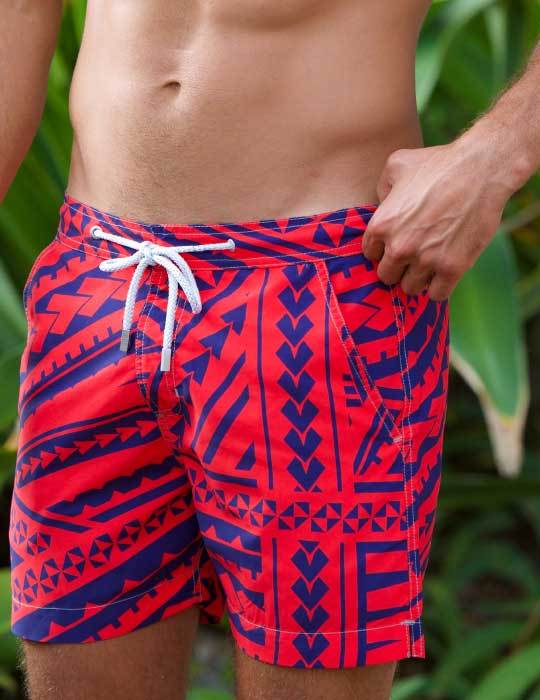 Men's Bora Bora Tailored Swim Shorts - Poly Tattoo