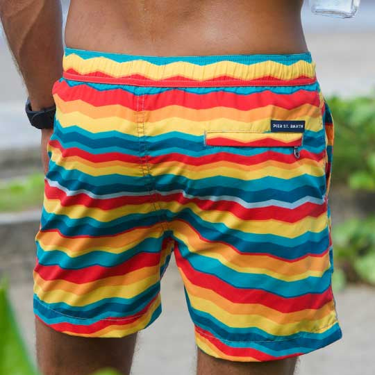 Men's Bora Bora Tailored Swim Shorts - Rainbow