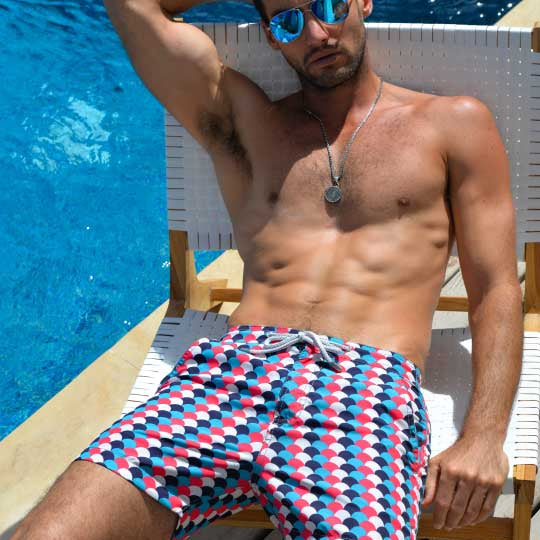 Men's Bora Bora Tailored Swim Shorts - Scales