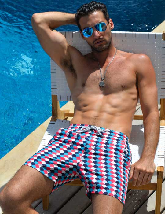 Men's Bora Bora Tailored Swim Shorts - Scales