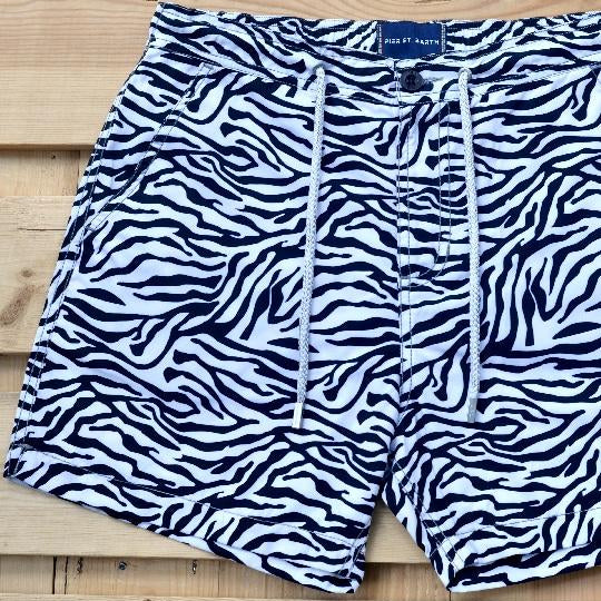 Men's Bora Bora Tailored Swim Shorts - Zebra