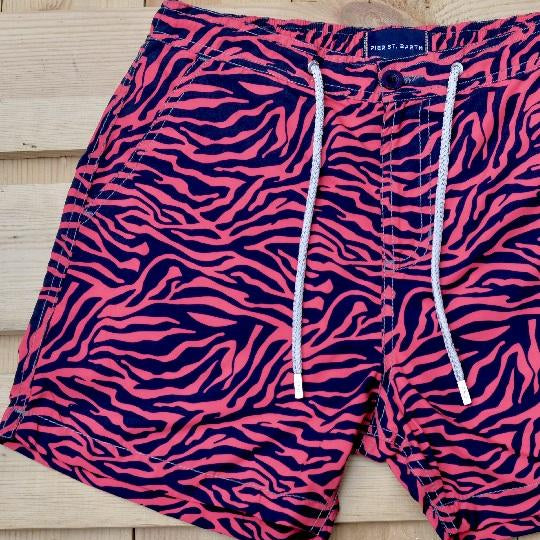 Men's Bora Bora Tailored Swim Shorts - Zebra