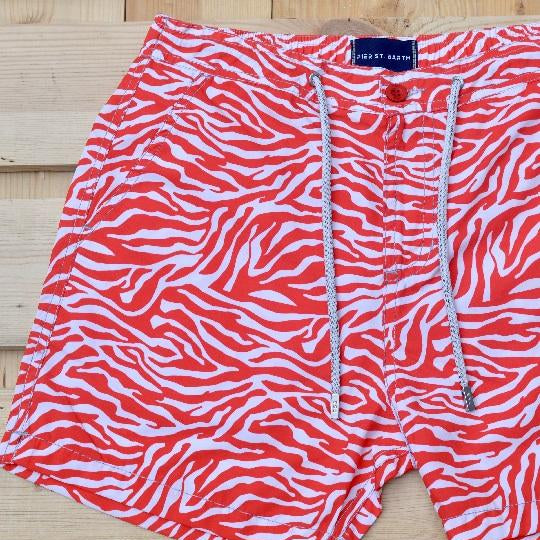 Men's Bora Bora Tailored Swim Shorts - Zebra