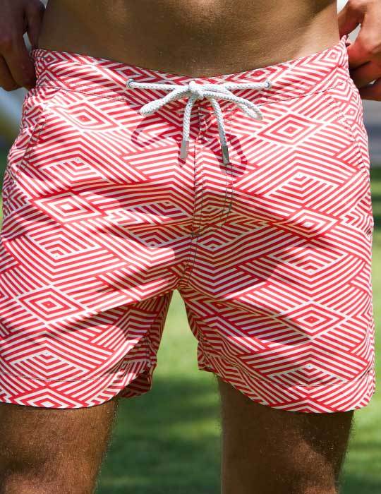 Men's Bora Bora Tailored Swim Shorts - Zig Zag Maze