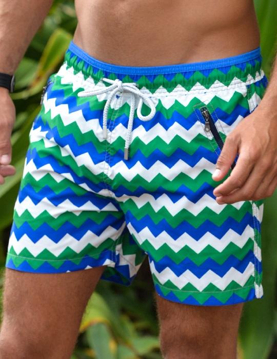 Men's Cannes Sports Swim Shorts - Chevron
