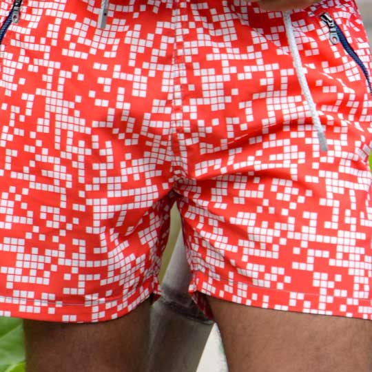 Men's Cannes Sports Swim Shorts - Morse Code