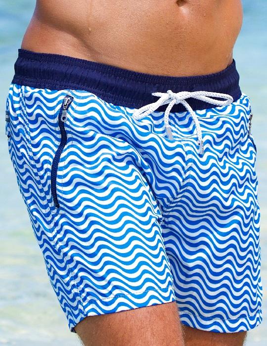 Men's Cannes Sports Swim Shorts - Small Wave