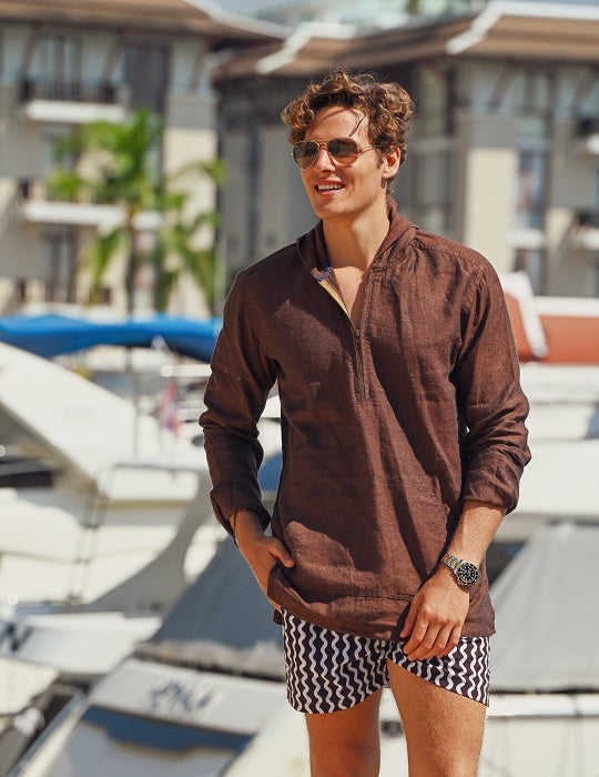 Long Beach Solid Linen Hoodies