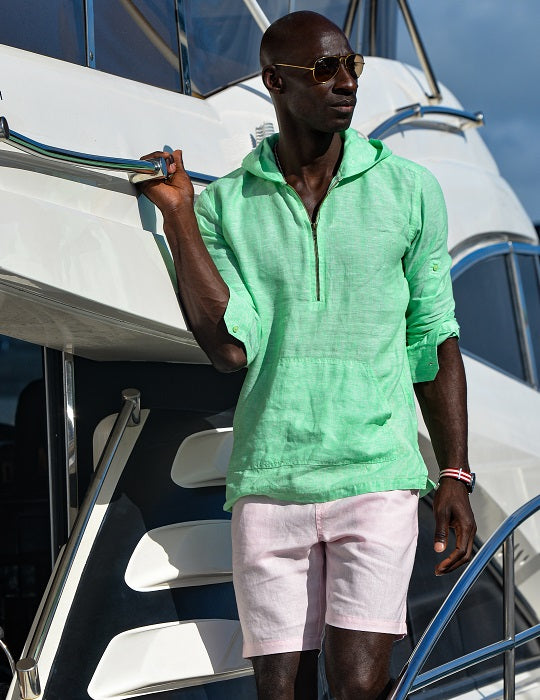 Long Beach Solid Linen Hoodies