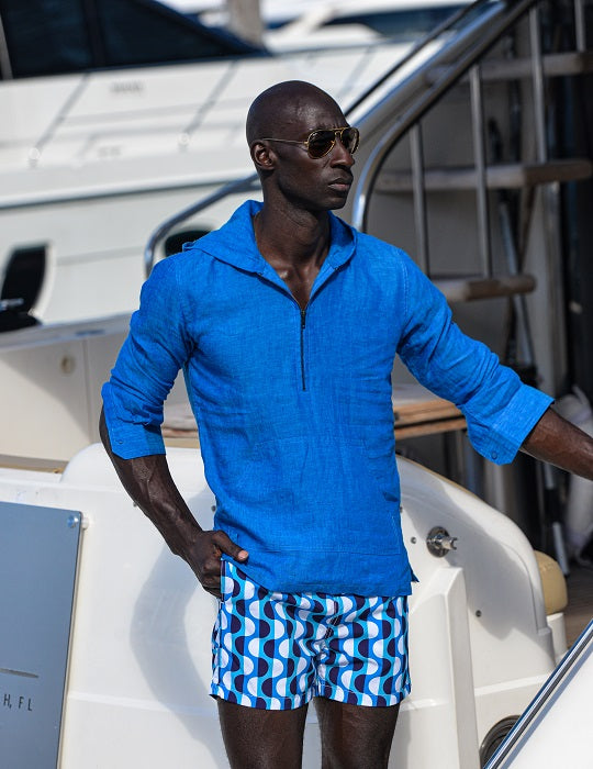 Long Beach Solid Linen Hoodies