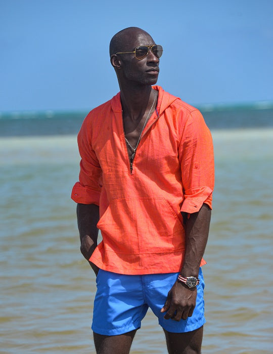 Long Beach Solid Linen Hoodies