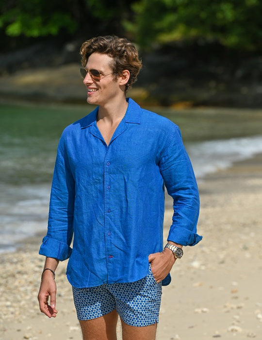 Men's Madrid Long Sleeve Camp Collar Shirts