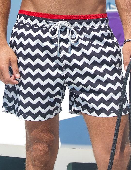 Men's Pier Sports Swim Shorts - Chevron