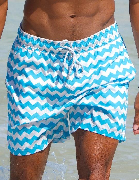 Men's Pier Sports Swim Shorts - Chevron
