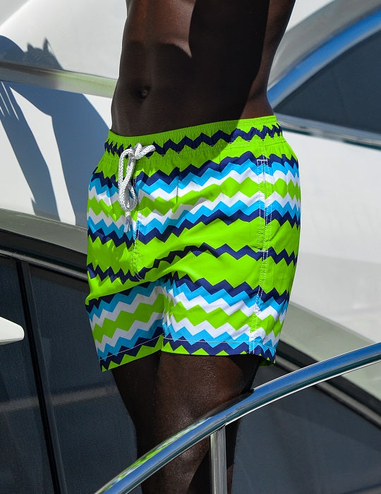 Men's Pier Sports Swim Shorts - Chevron Galaxy