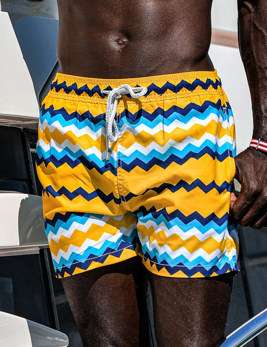 Men's Pier Sports Swim Shorts - Chevron Galaxy