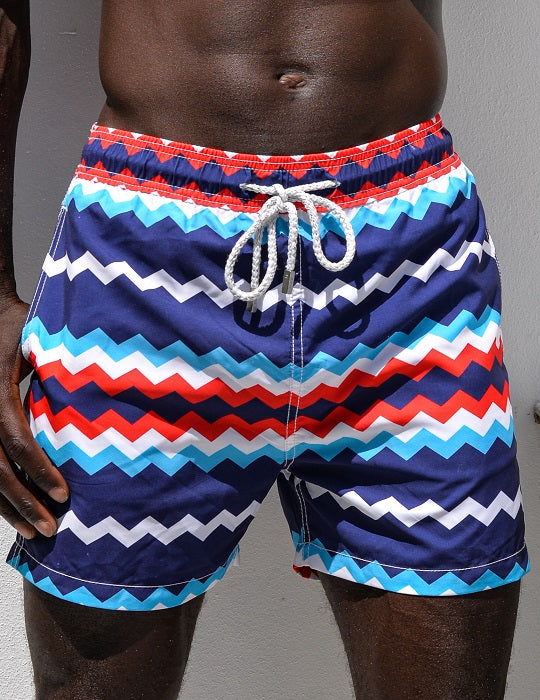 Men's Pier Sports Swim Shorts - Chevron Galaxy