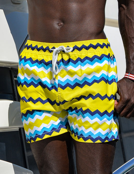 Men's Pier Sports Swim Shorts - Chevron Galaxy
