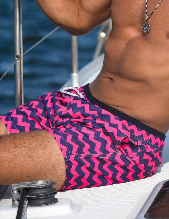 Men's Pier Sports Swim Shorts - Chevron