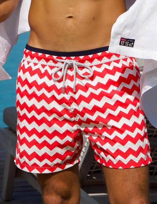 Men's Pier Sports Swim Shorts - Chevron