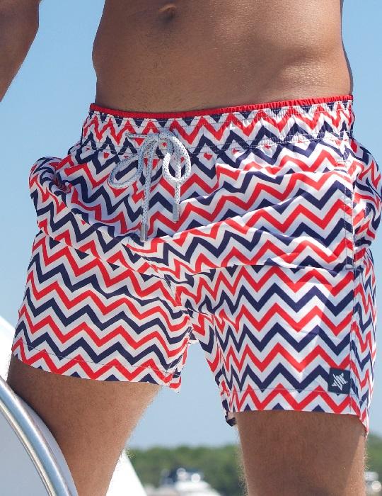 Men's Pier Sports Swim Shorts - Chevron