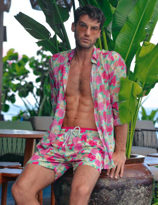 Men's Pier Sports Swim Shorts - Floral