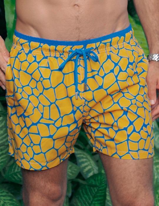 Men's Pier Sports Swim Shorts - Giraffe