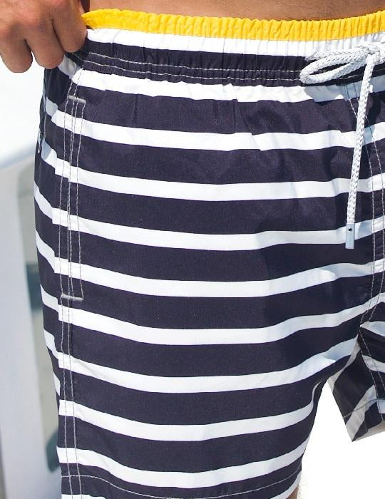 Men's Pier Sports Swim Shorts - Horizontal Stripes