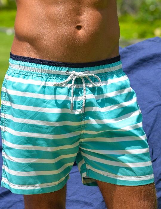 Men's Pier Sports Swim Shorts - Horizontal Stripes