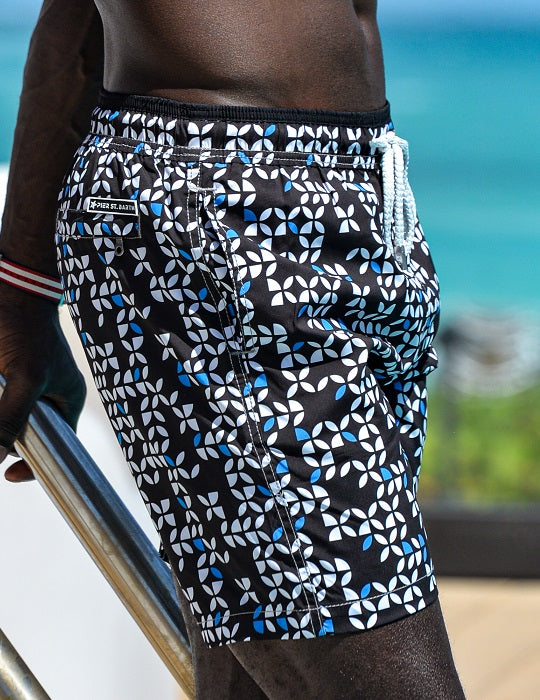 Men's Pier Sports Swim Shorts - Leaves