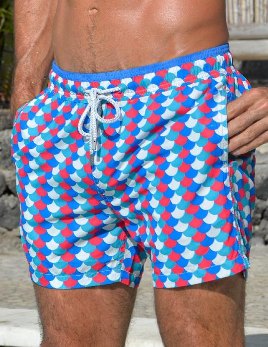 Men's Pier Sports Swim Shorts - Scales