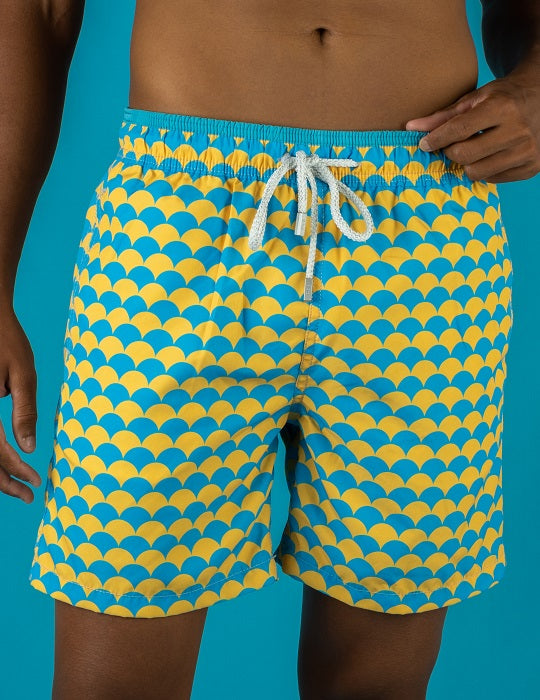 Men's Pier Sports Swim Shorts - Scales