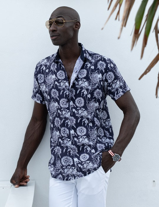 Men's Positano Poplin Short Sleeve Shirt - Forest