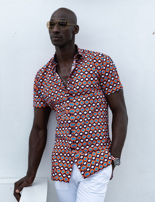 Men's Positano Poplin Short Sleeve Shirt - Ipanema