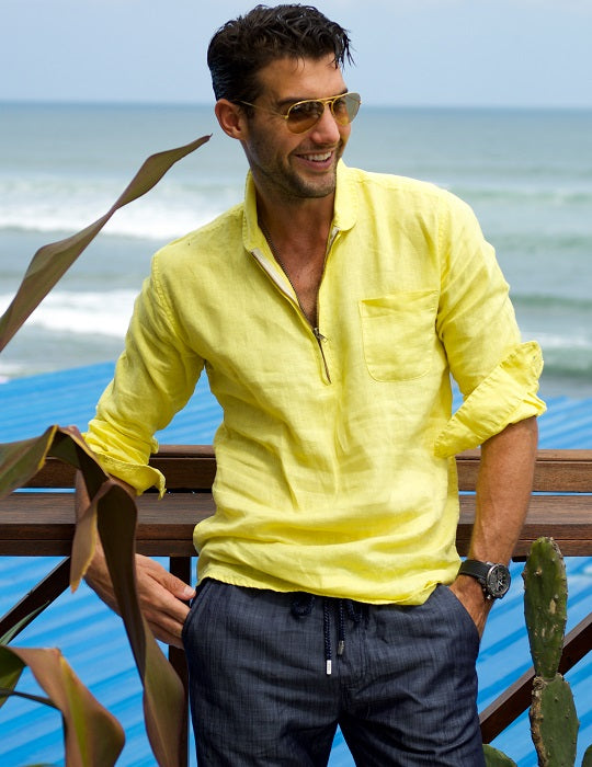 Men's Sorrento Solid Linen Shirts