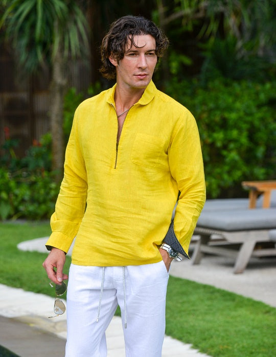 Men's Sorrento Solid Linen Shirts