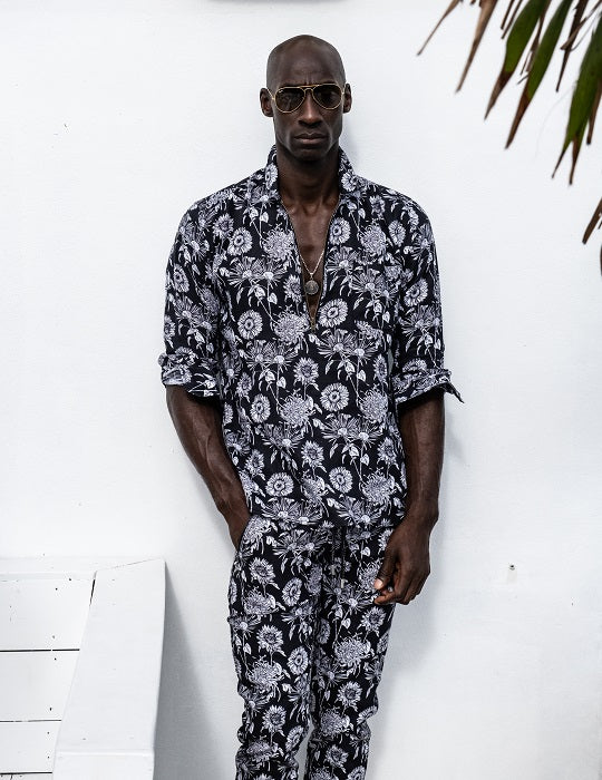 Men's Sorrento Patterned Linen Shirts