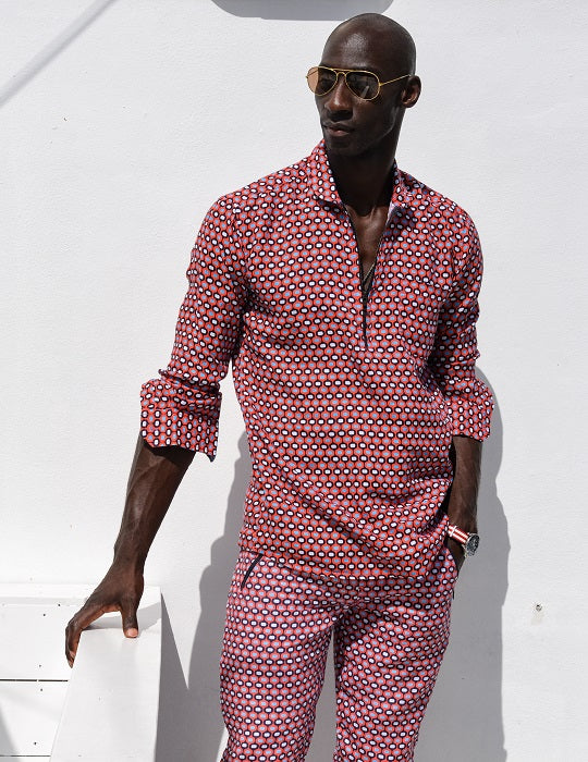 Men's Sorrento Patterned Linen Shirts