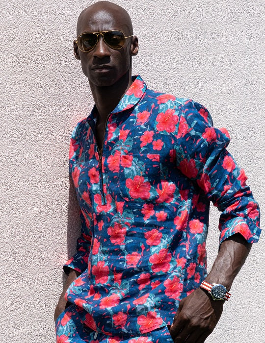 Men's Sorrento Patterned Linen Shirts