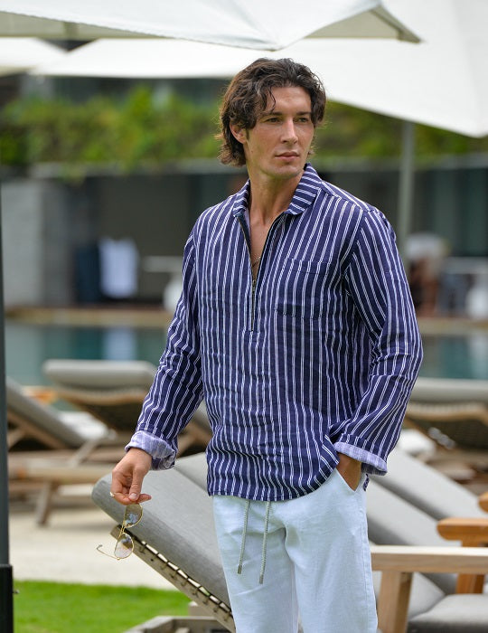 Men's Sorrento Patterned Linen Shirts
