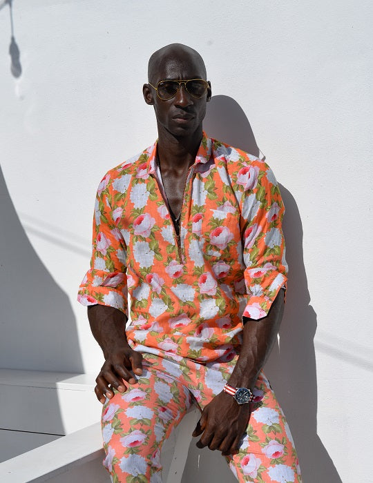 Men's Sorrento Patterned Linen Shirts